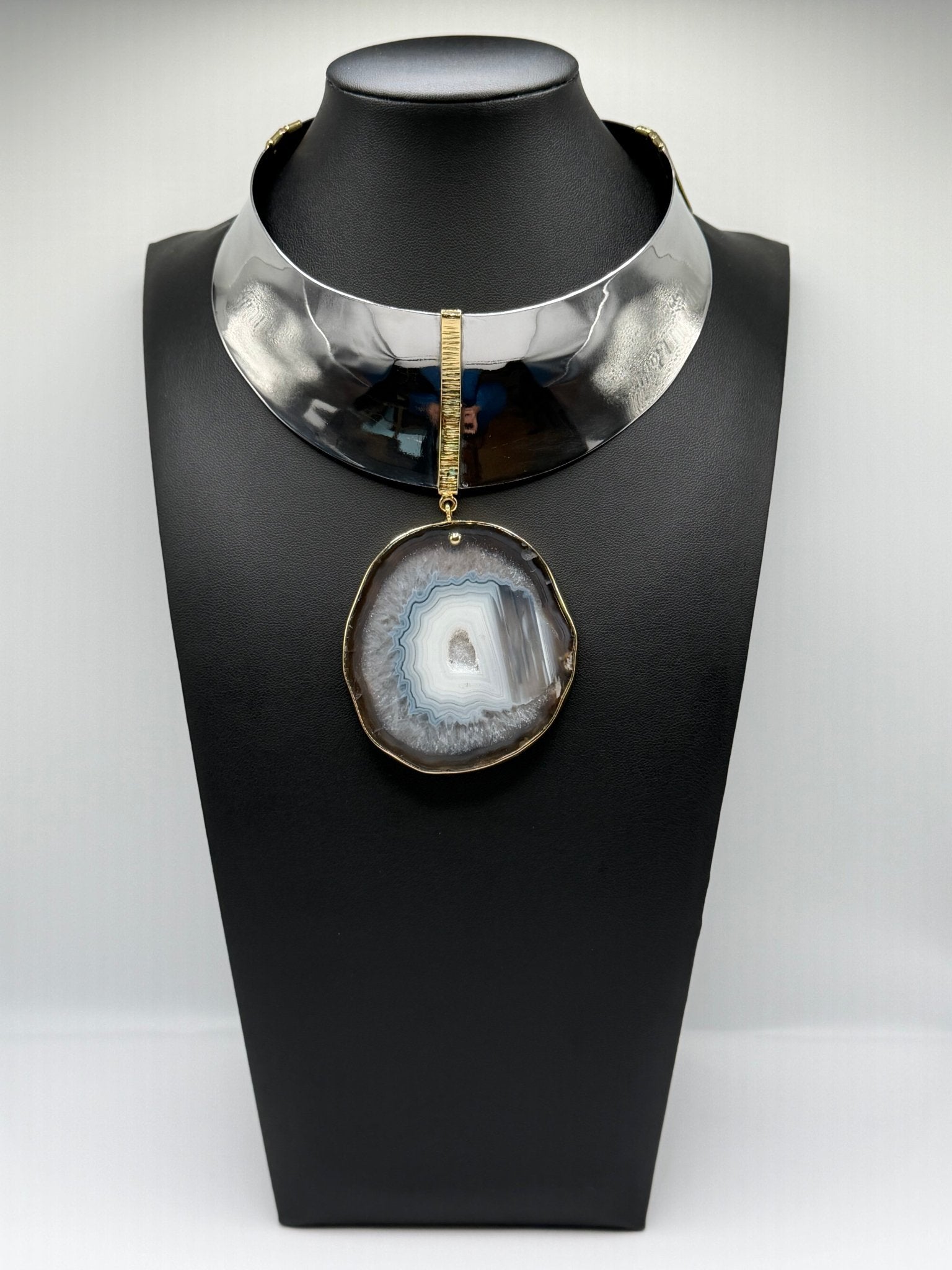 Sable Agate Slice Collar - AVA Jewelry