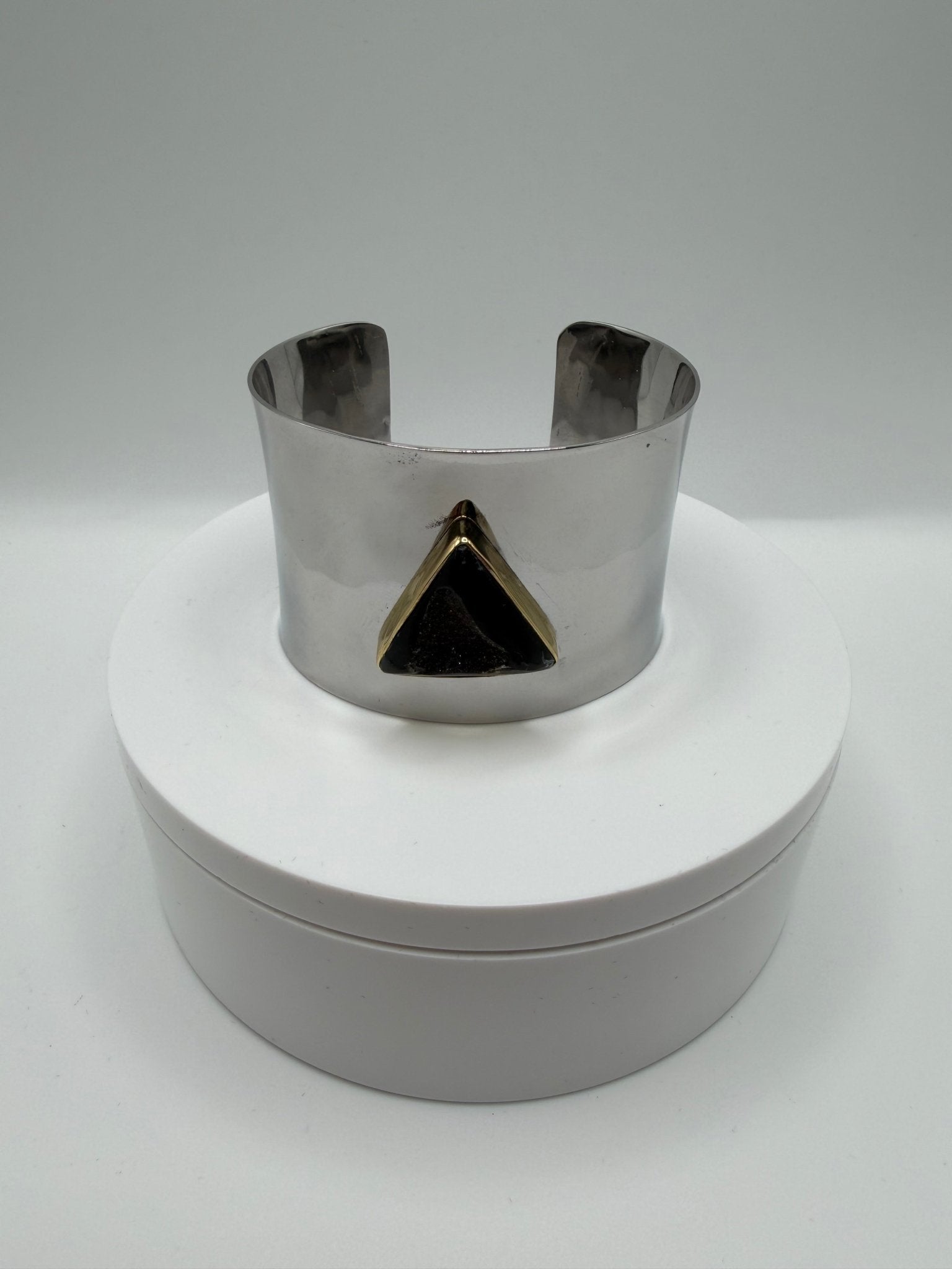 Silver druzy cuff - AVA Jewelry