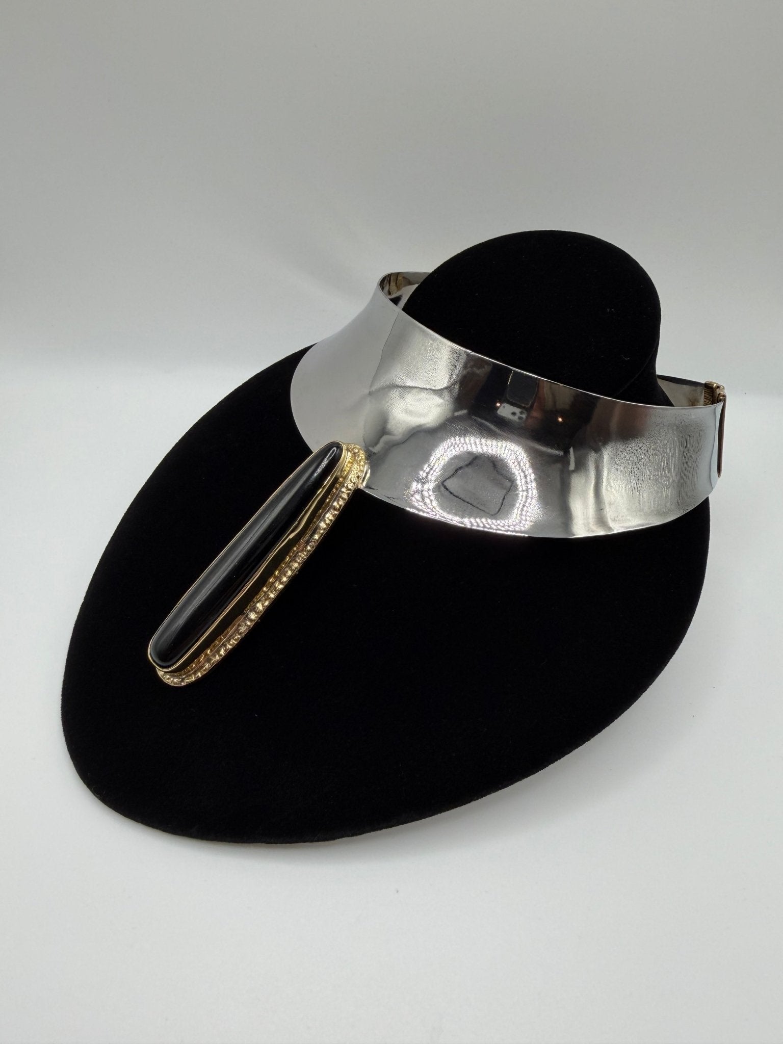 Stainless steel black obsidian - AVA Jewelry