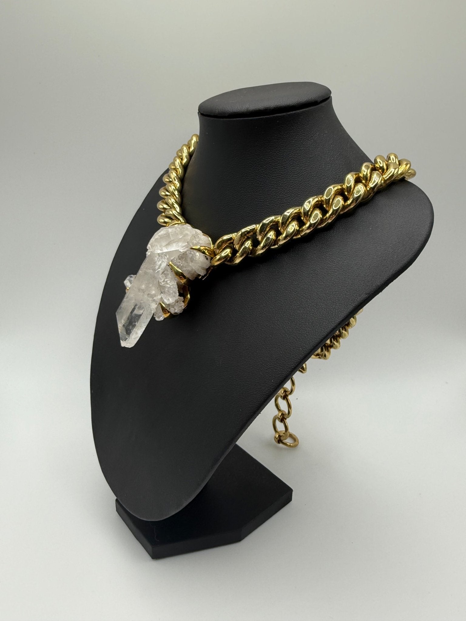 Stoneburst Quartz Crystal Chain - AVA Jewelry