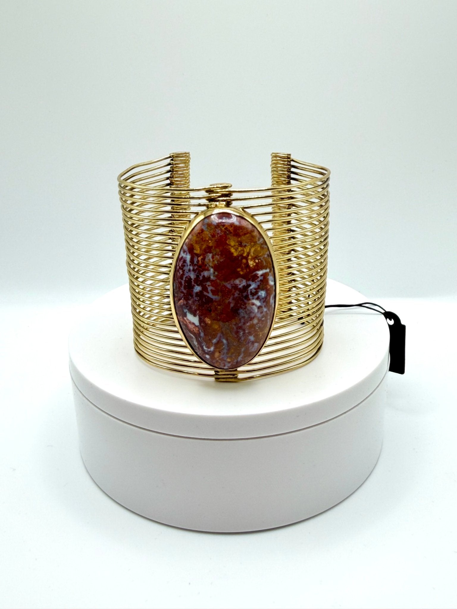 Sunburst Jasper Infinity Cuff - AVA Jewelry