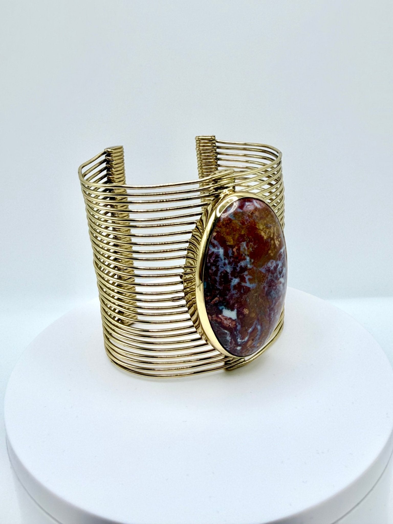 Sunburst Jasper Infinity Cuff - AVA Jewelry