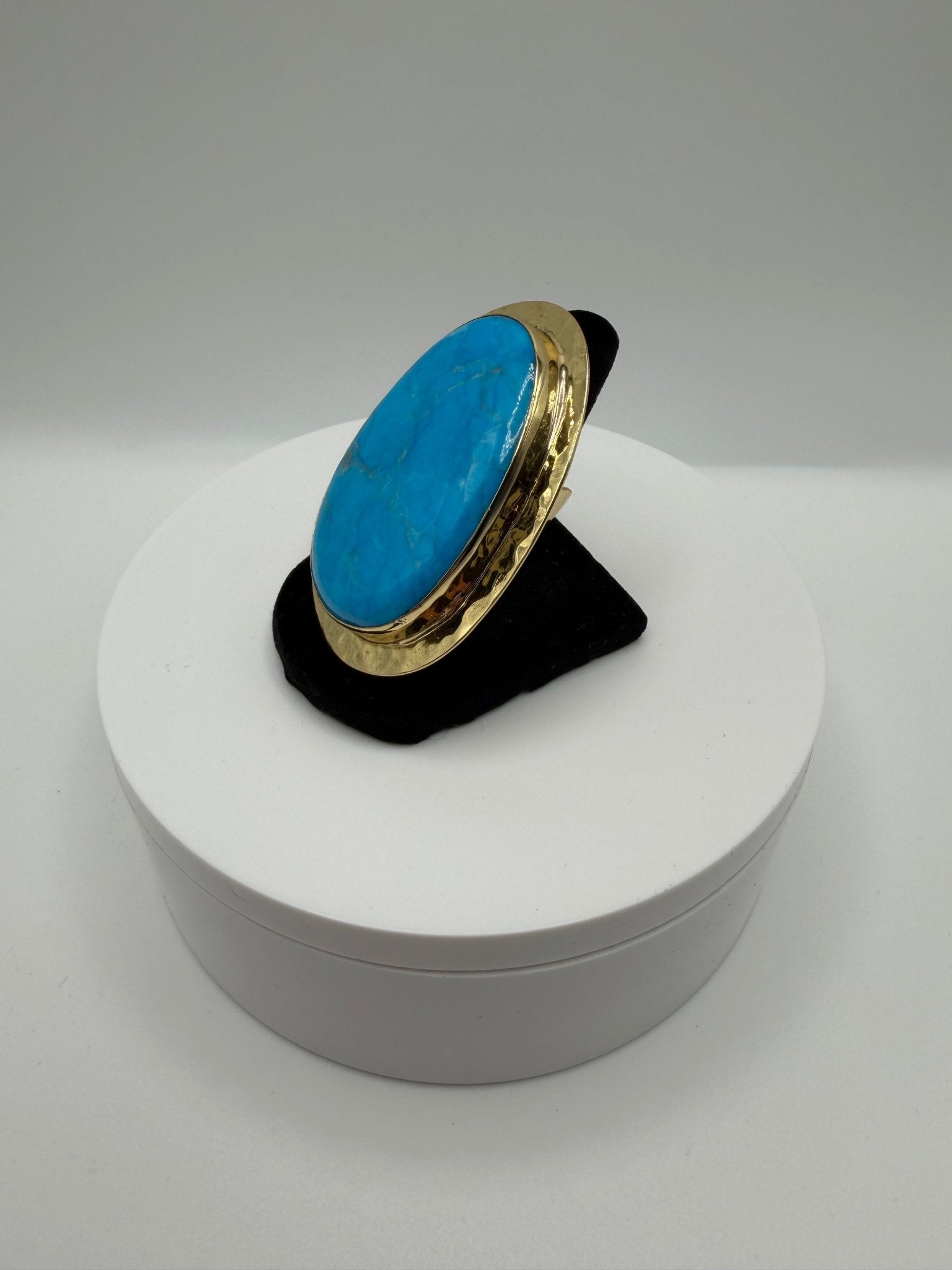 turquoise framed ring - AVA Jewelry