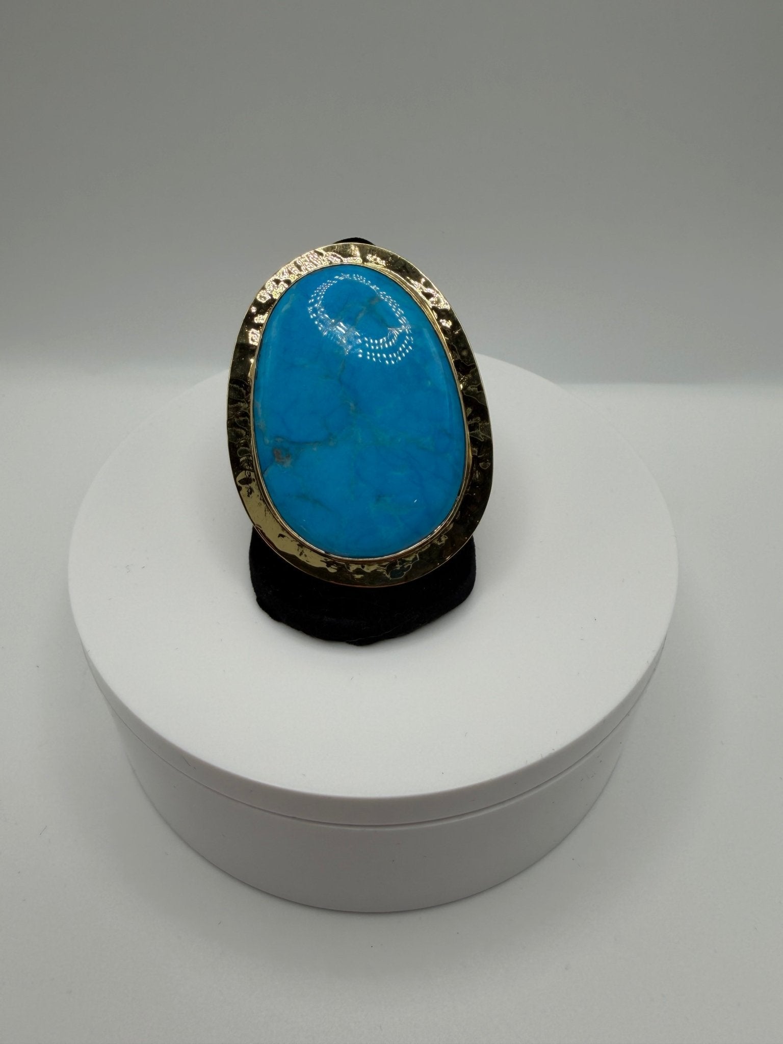 turquoise framed ring - AVA Jewelry