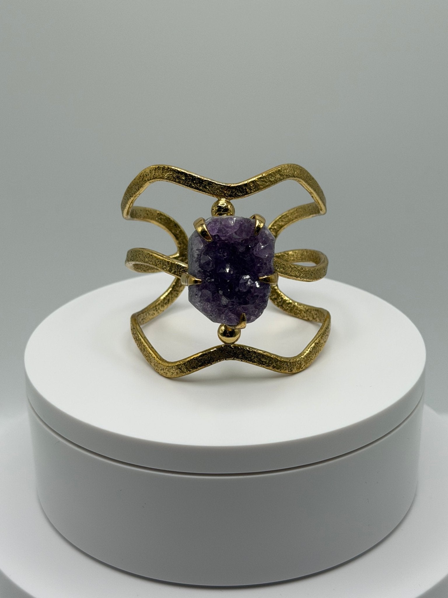 Wavy amethyst cuff - AVA Jewelry
