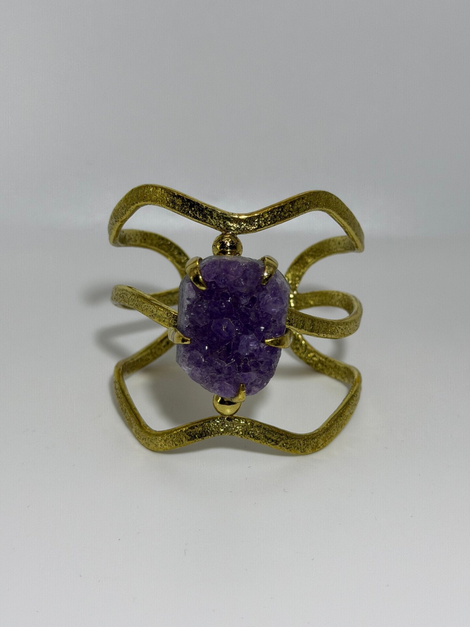 Wavy amethyst cuff - AVA Jewelry