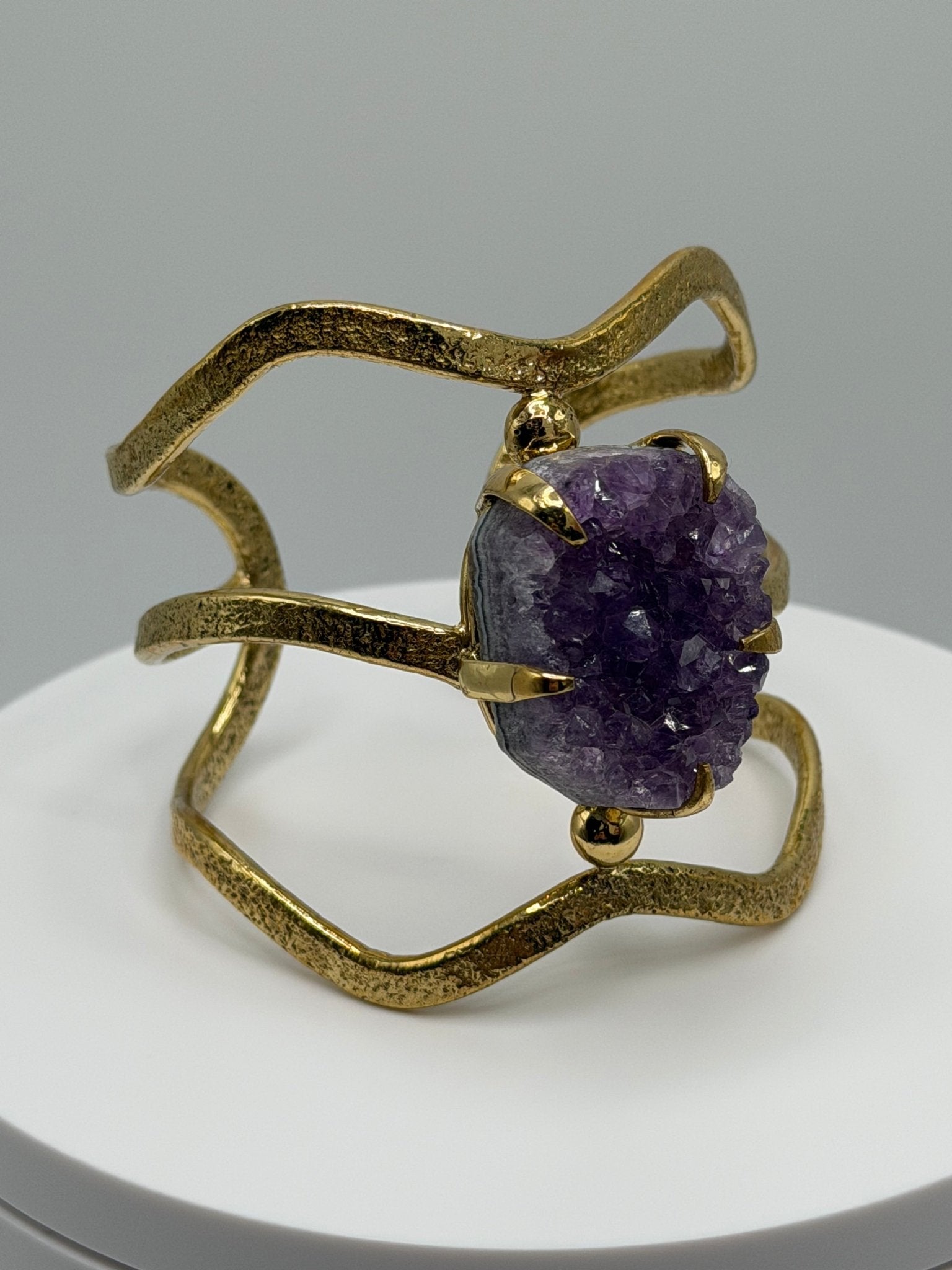 Wavy amethyst cuff - AVA Jewelry