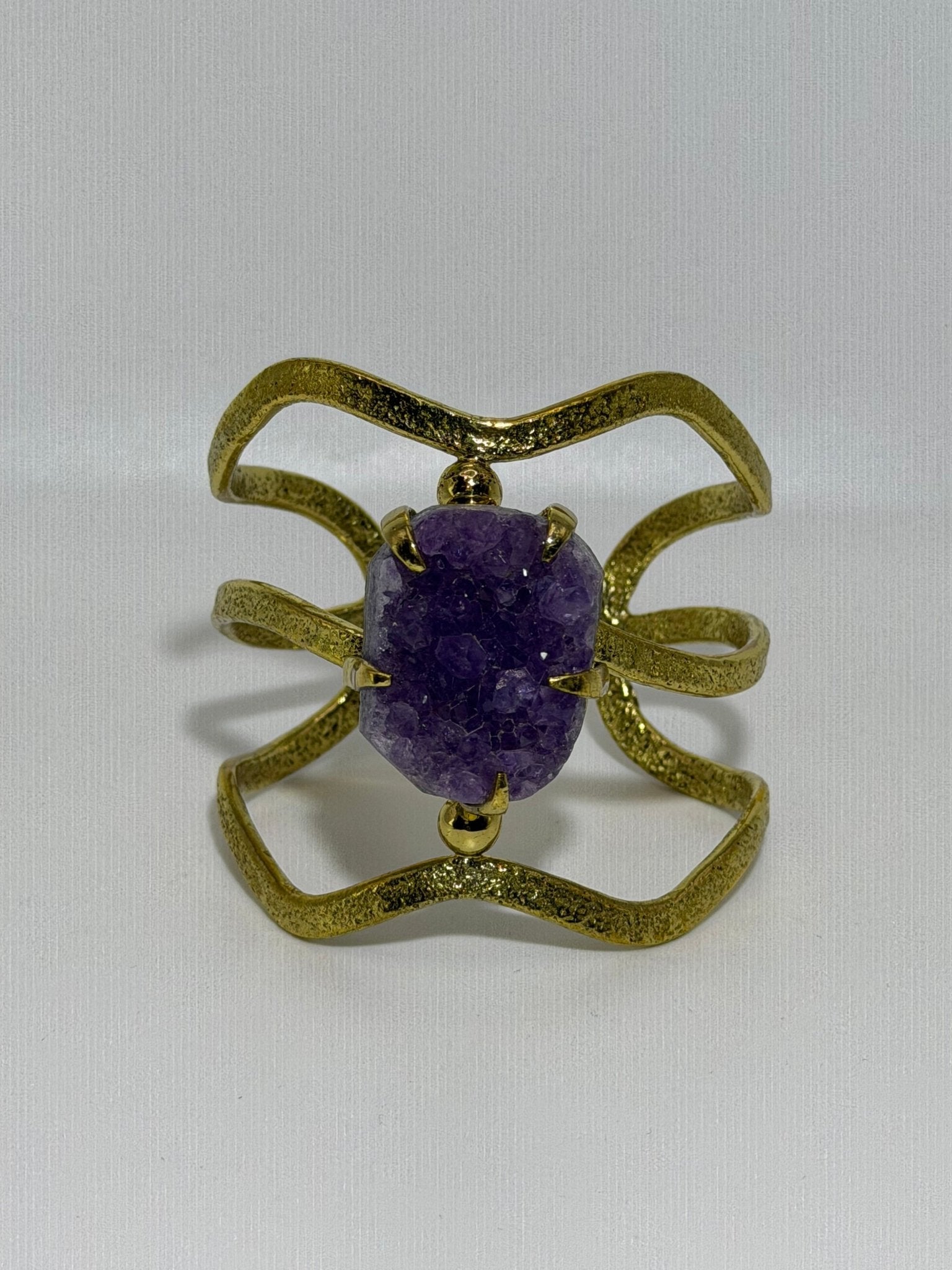 Wavy amethyst cuff - AVA Jewelry