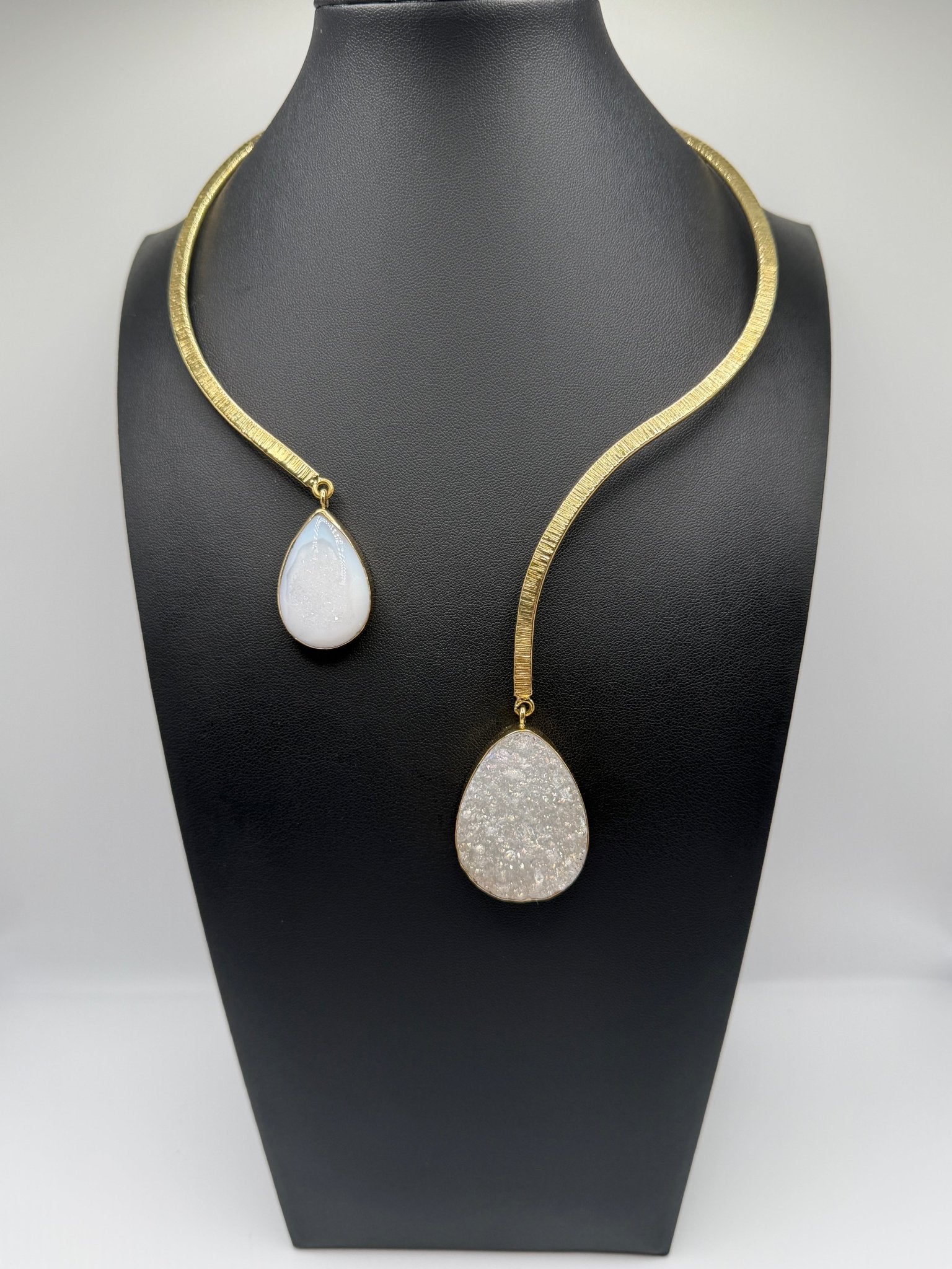 White Druzy Necklace - AVA Jewelry